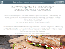 Tablet Screenshot of froh-werbung.de